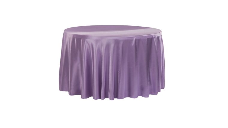 Satin 120″ Round Tablecloth – Victorian Lilac/Wisteria | Rental