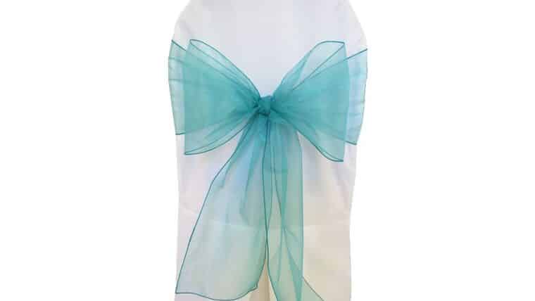 8″ x 108″ – Organza Chair Sash – Jade | Rental