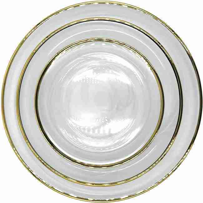 Amaya – Glass Dinnerware in White (Item # 0350) | Rental