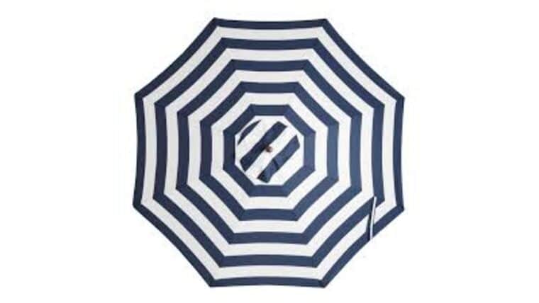 9′ Market Umbrella Kit – Blue & White Stripe | Rental