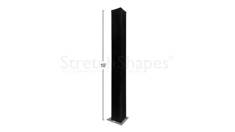 10′ Black 12″ Box Spandex Truss Sleeve Cover | Rental