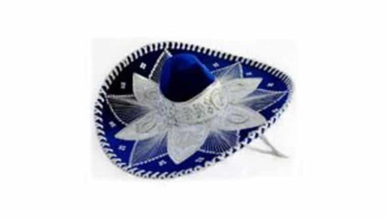 Mariachi Sombrero – Royal Blue & Silver | Rental
