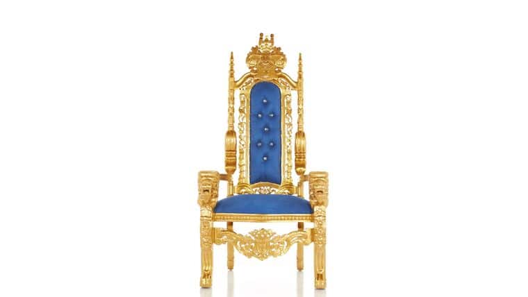King David Lion Throne Chair Blue / Gold | Rental King David Lion Throne Chair Blue / Gold | Rental