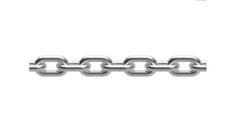 25′ Metal Stanchion Chain – Chrome | Rental