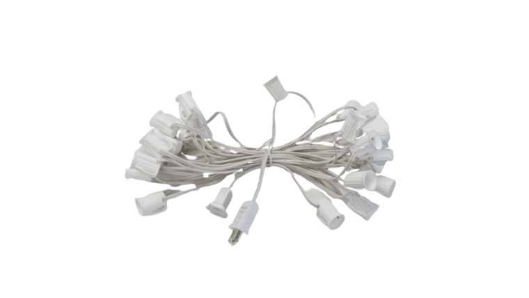 100′ White String C7 – LED Clear Incandescent Bulb String Lights Kit | Rental