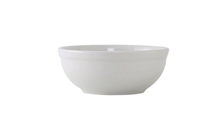 Alaska Bright White Round Wide Rim Rolled Edge Nappie Bowl – 17oz | Rental