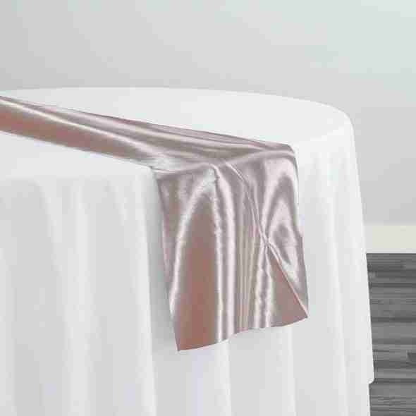 Bridal Satin Table Runner in Blush 075 | Rental