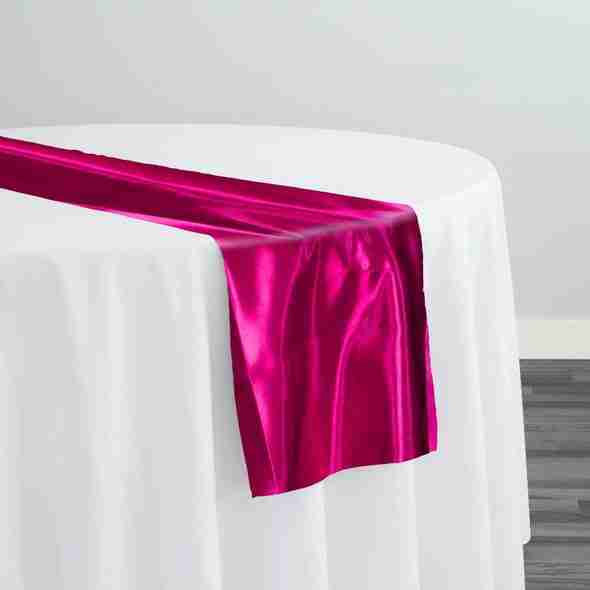 Bridal Satin Table Runner in Wild Fire 214 | Rental