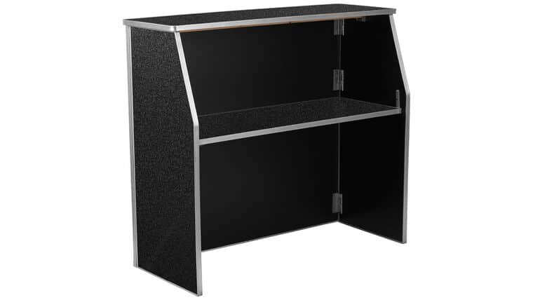 4′ Folding Bar – Black Marble | Rental