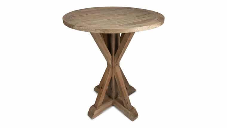 36′” Round Reclaimed Elm Wood Cocktail Table | Rental