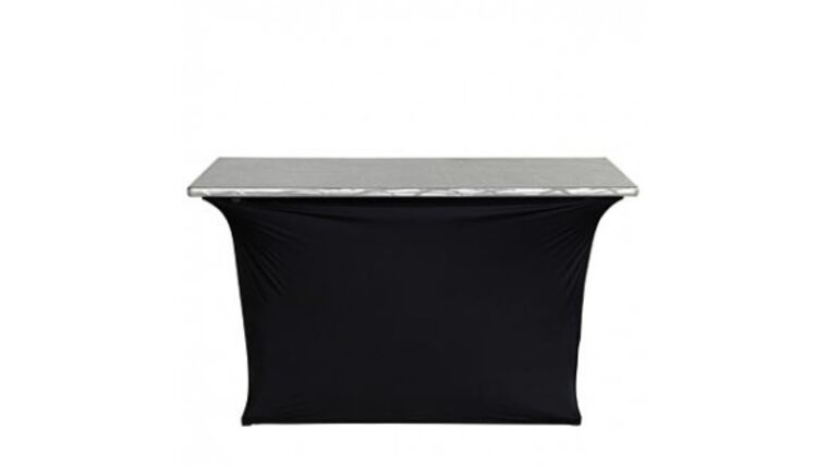 6′ Aluminum Swirl Bar w/Black Spandex Skirt Kit | Rental