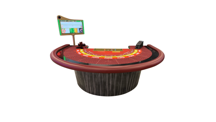 Mini Baccarat – 6′ Casino Table Game – Red | Rental Mini Baccarat – 6′ Casino Table Game – Red | Rental