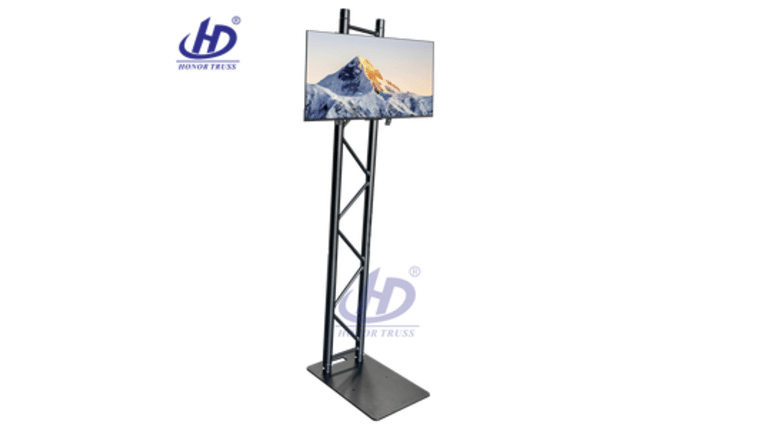 6′ LCD/Plasma Global Truss Stand, Mount & Base – Polished | Rental