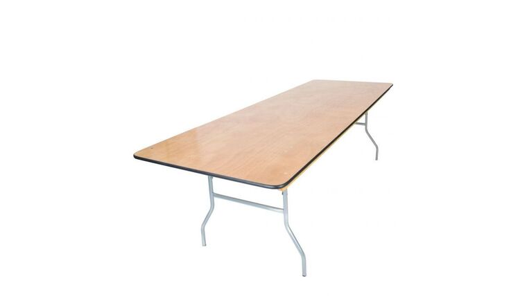 Banquet Table | Wood | Rectangle | 8' x 40" Queen | Rental