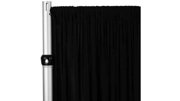 Spandex 4-way Stretch Drape Curtain 14ft H x 60″ W – Black | Rental