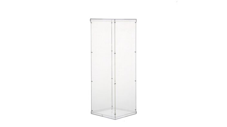24″ Floor Standing Clear Acrylic Pedestal Risers – Transparent Acrylic Display Boxes with Interchangeable Lid and Base | Rental 24″ Floor Standing Clear Acrylic Pedestal Risers – Transparent Acrylic Display Boxes with Interchangeable Lid and Base | Rental