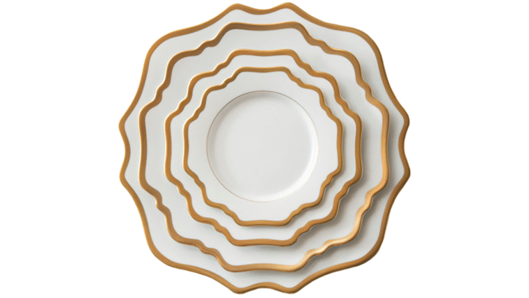 Casablanca Gold & White Salad Plate | Rental