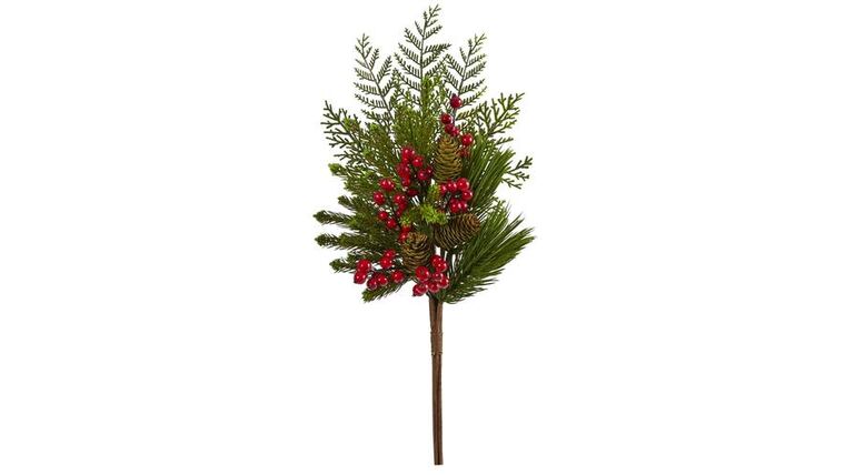 26” Mixed Pine, Pinecone and Berry Artificial Plant | Rental