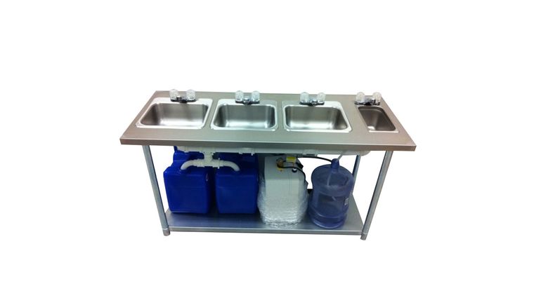 4 Compartment Portable Sink w/ Heater | Rental