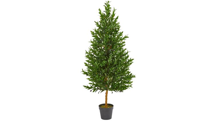 4.5’ Olive Cone Topiary Artificial Tree UV Resistant (Indoor/Outdoor) | Rental