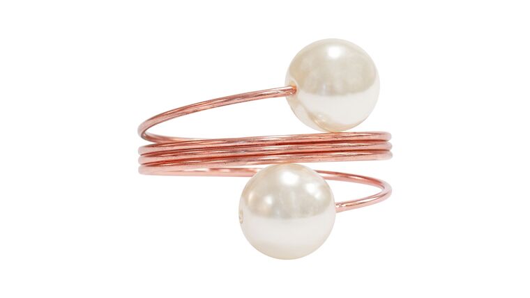 Royal Diamond Napkin Ring Holder – Blush/Rose Gold | Rental