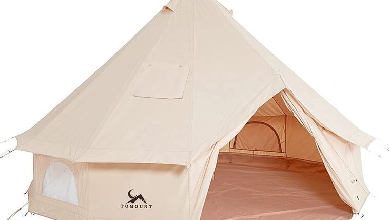 Tent Yurt with Stove Jack Zipped Removable Floor for Glamping Truck Car Camping – (6-8 Person) | Rental