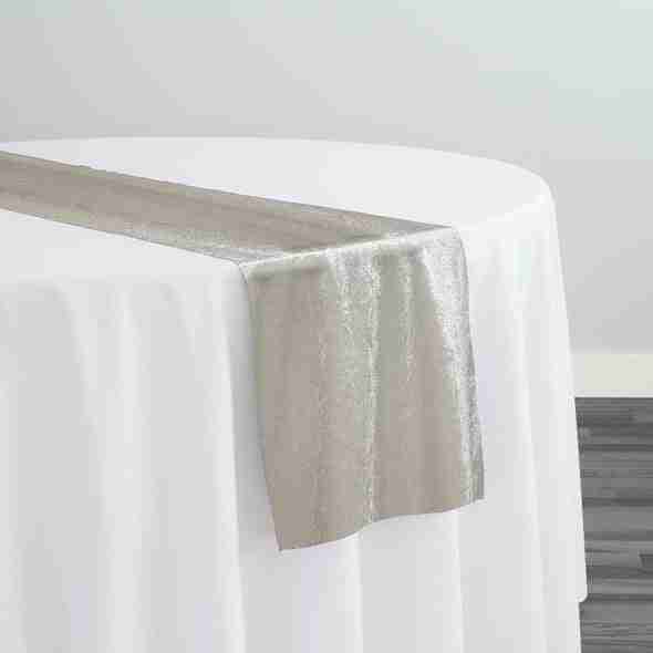 Lush Velvet Table Runner in Bone | Rental