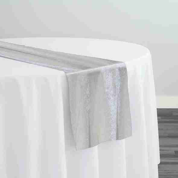 Lush Velvet Table Runner in Ivory | Rental