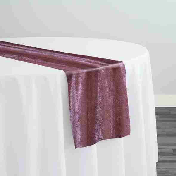 Lush Velvet Table Runner in Mauve | Rental
