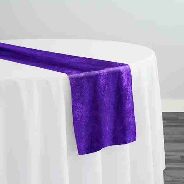 Lush Velvet Table Runner in Purple | Rental