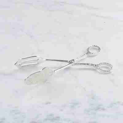 Silver Pastry Tong 9″ | Rental
