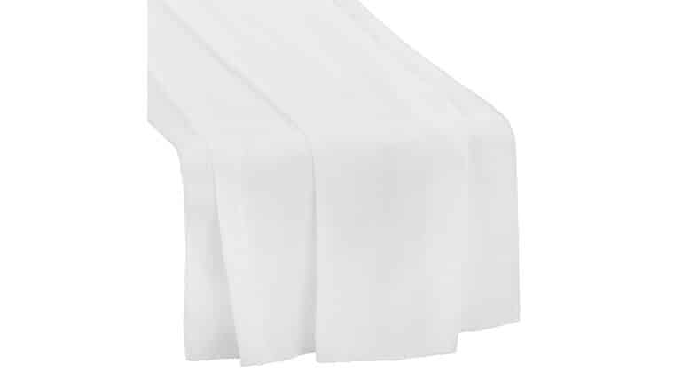 Chiffon Wedding Table Runner 27″x120″ – White | Rental