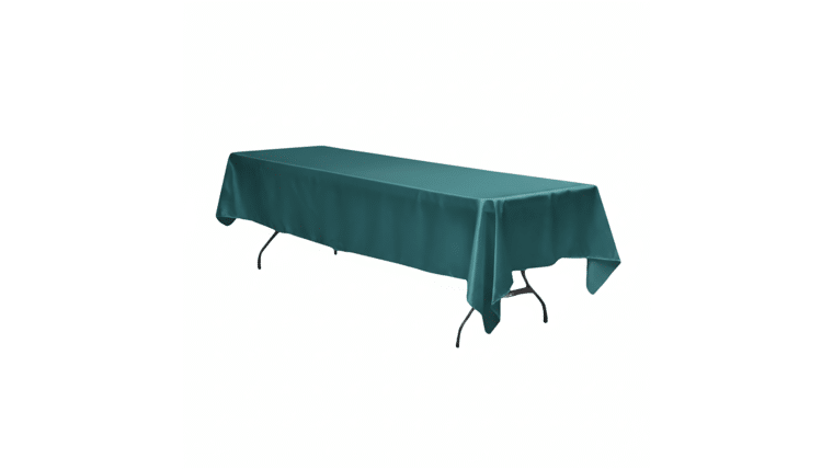Polyester | Dusty Blue | 60″ x 120″ Rectangle Tablecloth | Rental