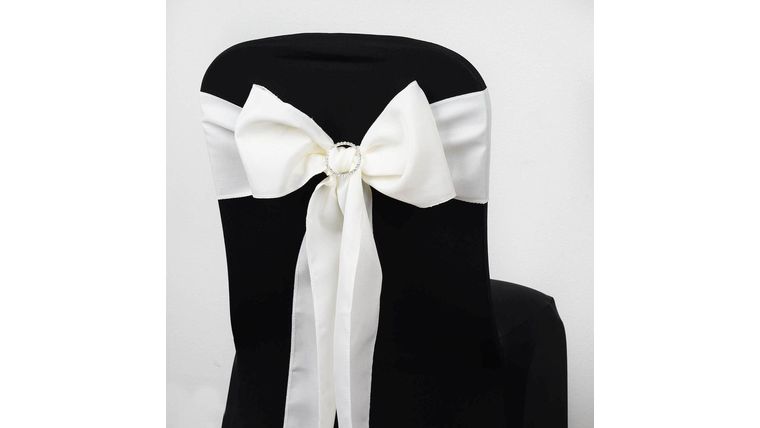 6″ W x 106″ L Ivory Polyester Sash | Rental 6″ W x 106″ L Ivory Polyester Sash | Rental