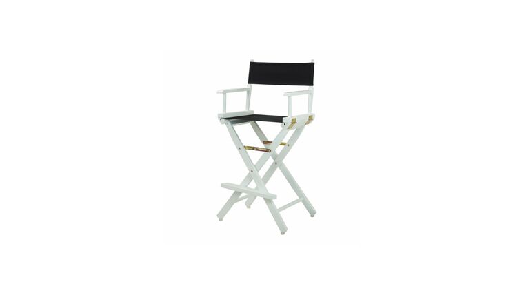 Directors Chair – White Wood Bar Height Directors Chair (Frame Only) – 30″ | Rental