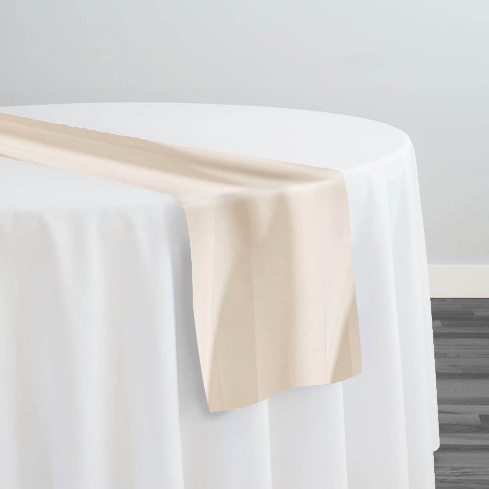 Scuba (Wrinkle-Free) Table Runner in Ivory | Rental Scuba (Wrinkle-Free) Table Runner in Ivory | Rental