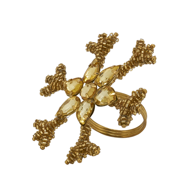 NR703 Beaded Snowflake Napkin Ring | Rental