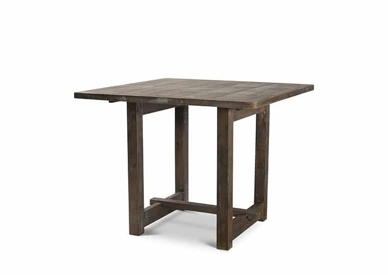 Square Driftwood Pub Farm Table | Rental