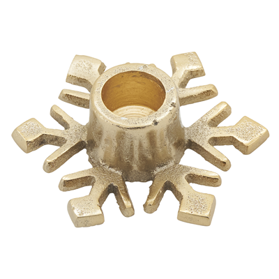 V691 Aluminum Snowflake Candle Holder | Rental