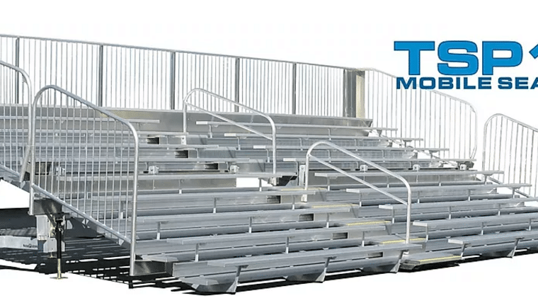 10 Row – TSP10-180 Mobile Grandstand Bleacher Trailer (Seats 156*) | Rental 10 Row – TSP10-180 Mobile Grandstand Bleacher Trailer (Seats 156*) | Rental
