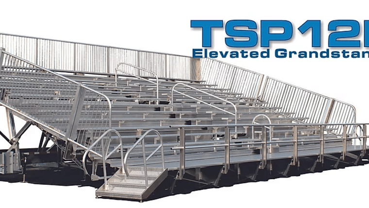 Bleacher – TSP12E-45 Mobile Grandstands Bleacher Trailer (Seats 330*) | Rental