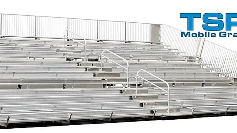 Bleacher – TSP15-450 Mobile Grandstand Bleacher Trailer (Seats 412*) | Rental Bleacher – TSP15-450 Mobile Grandstand Bleacher Trailer (Seats 412*) | Rental