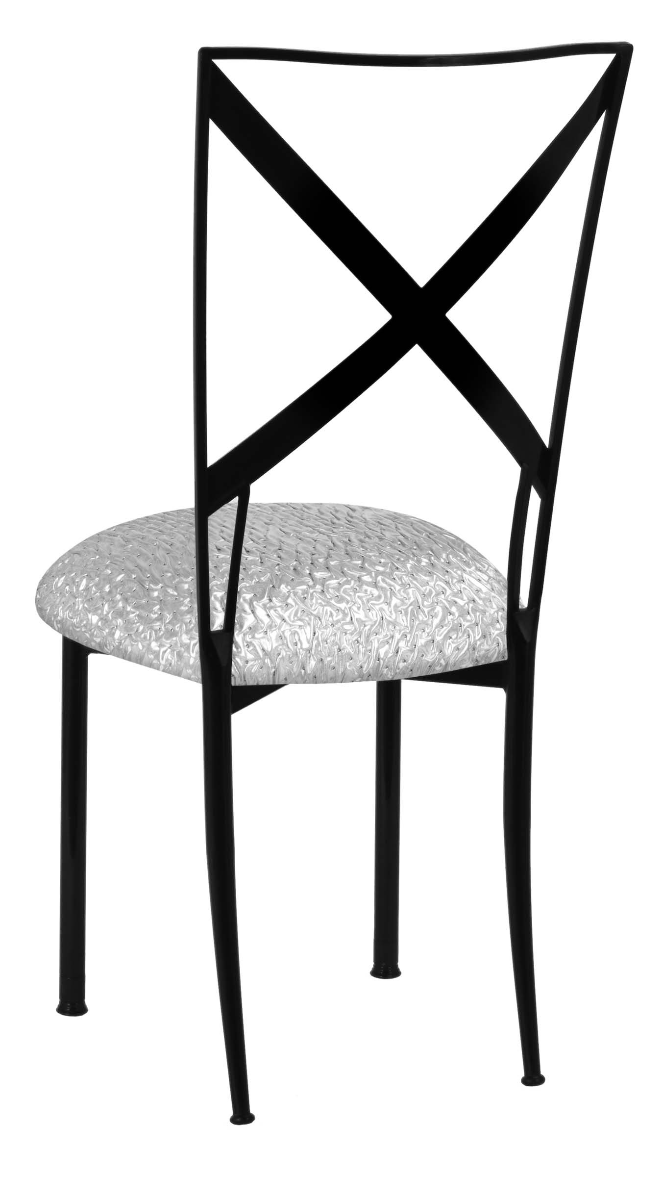 Blak. with Atomic Silver Stretch Knit Cushion – Chameleon Chair Collection | Rental