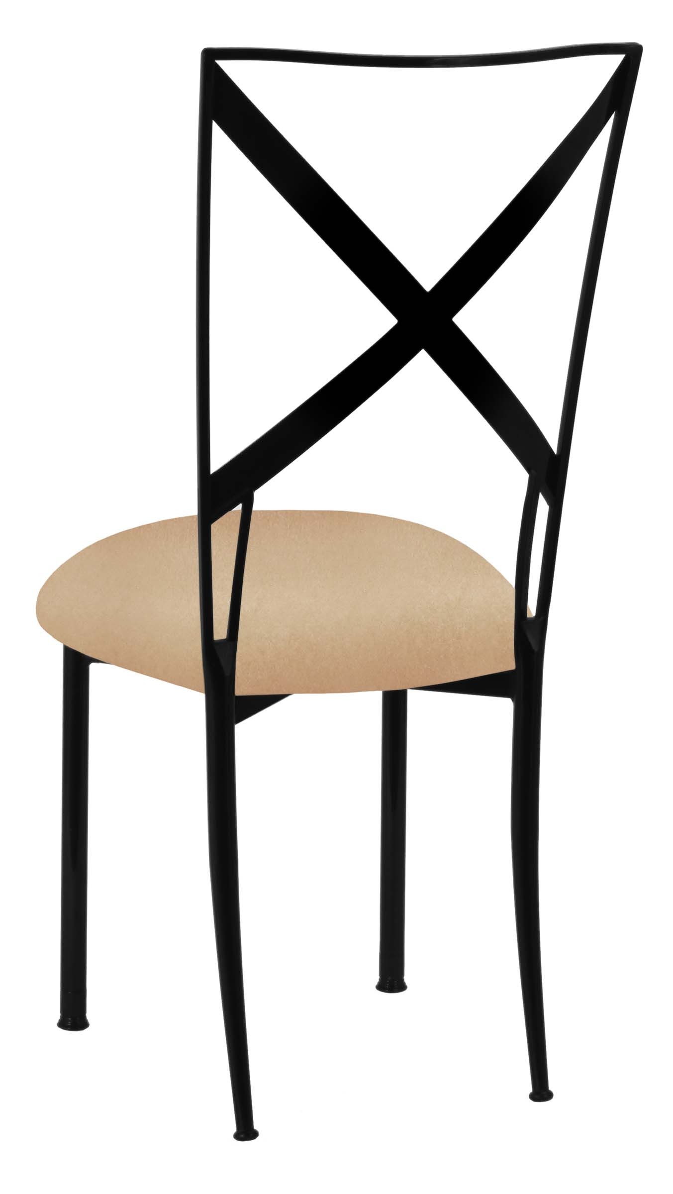 Blak. with Beige Stretch Knit Cushion – Chameleon Chair Collection | Rental