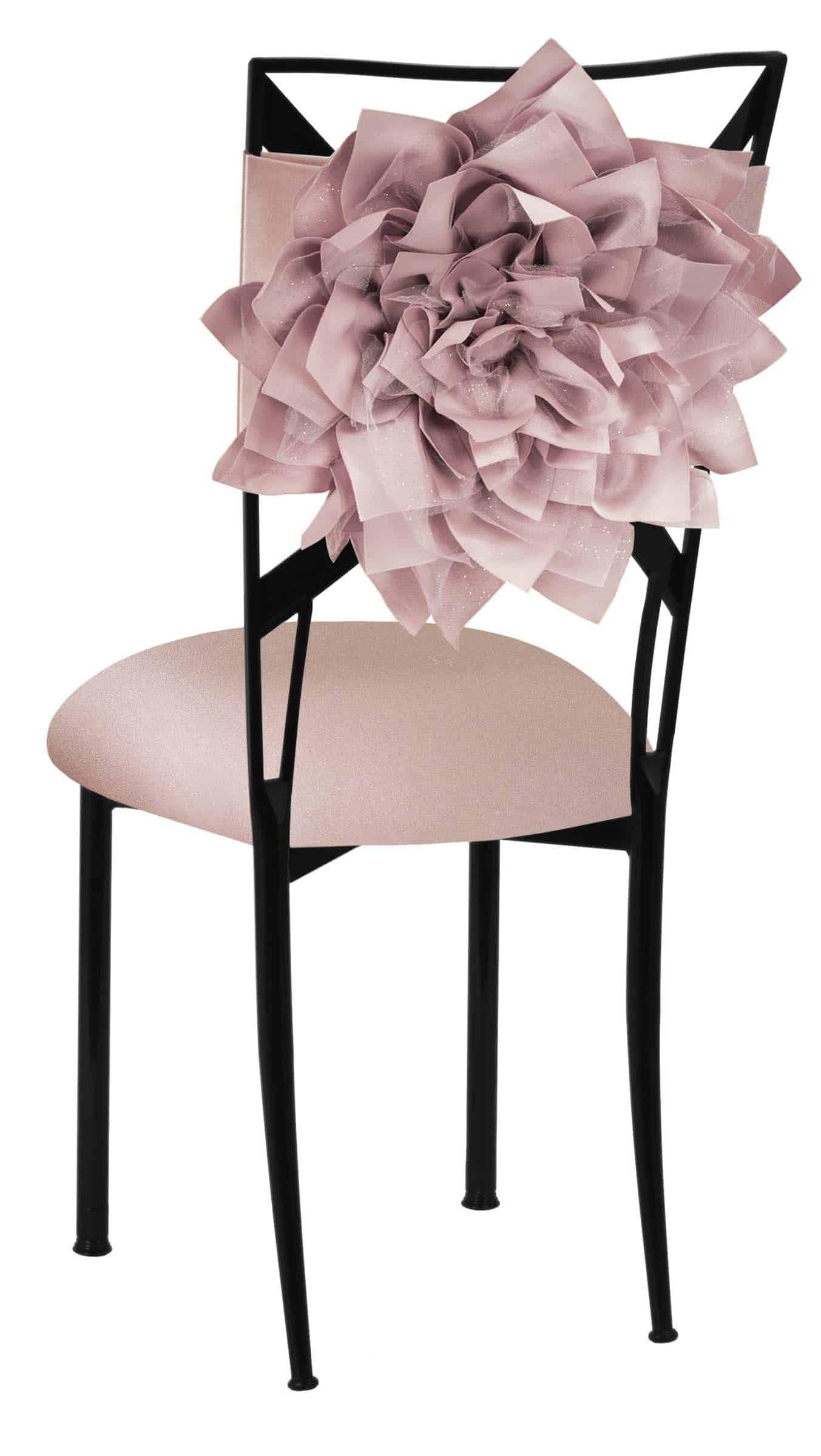 Blak. with Blush Bloom and Blush Stretch Knit Cushion – Chameleon Chair Collection | Rental
