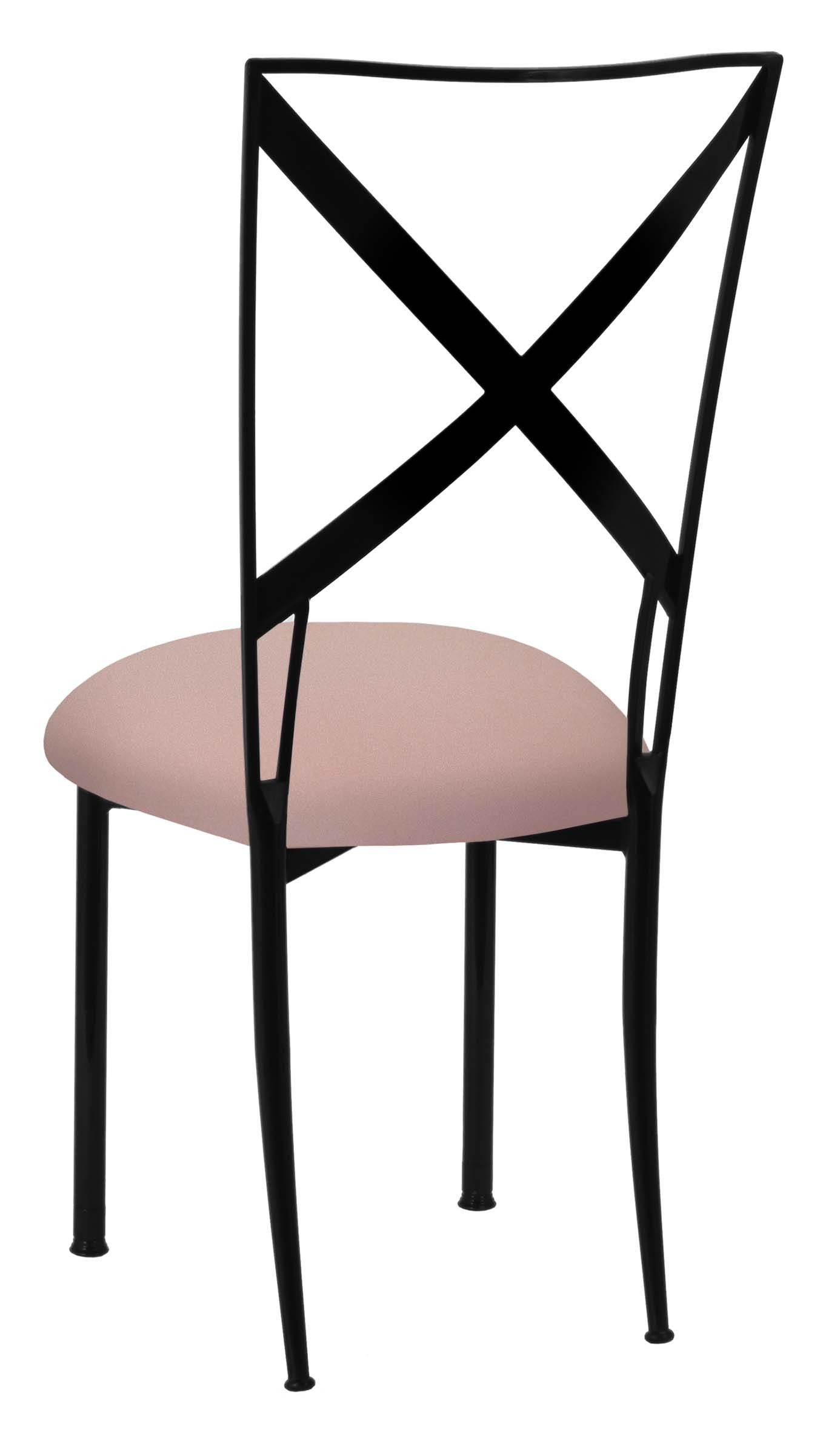 Blak. with Blush Stretch Knit Cushion – Chameleon Chair Collection | Rental