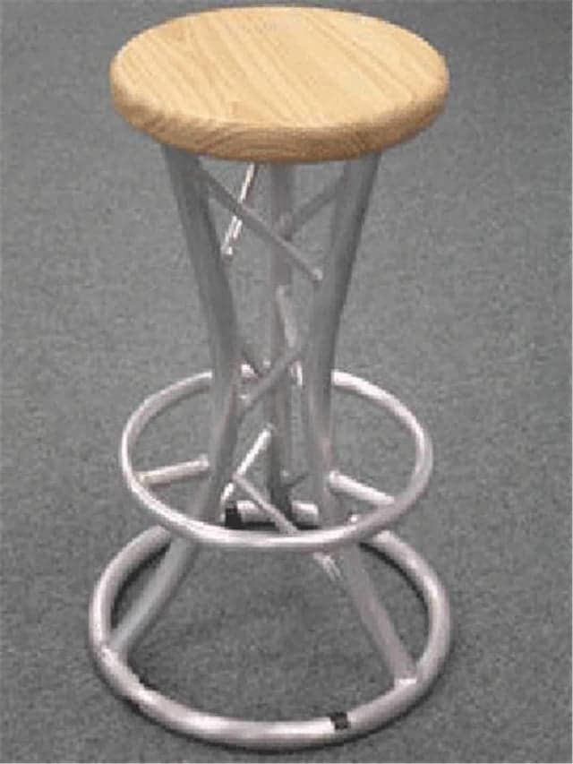 Global Truss Truss Style Bar Stool – Curved Legs | Rental