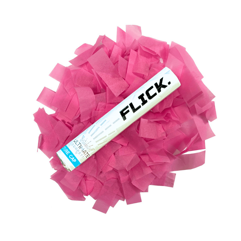 Pink Tissue Paper Confetti Flick Stick – 6″ (Pack of 8) | Rental