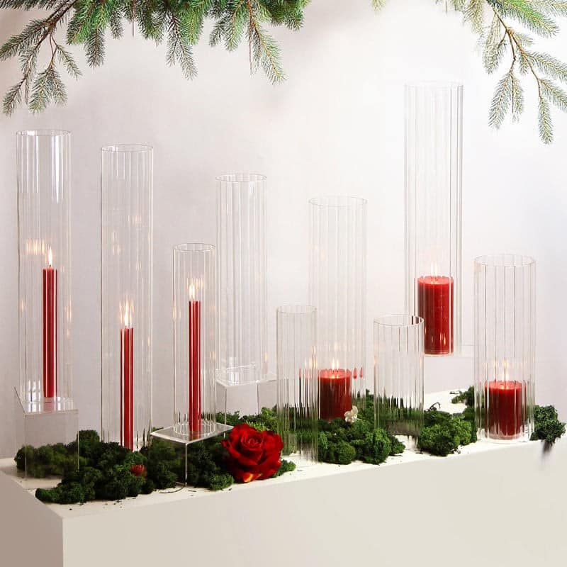 Pleated Glass Hurricane Chimney | Rental