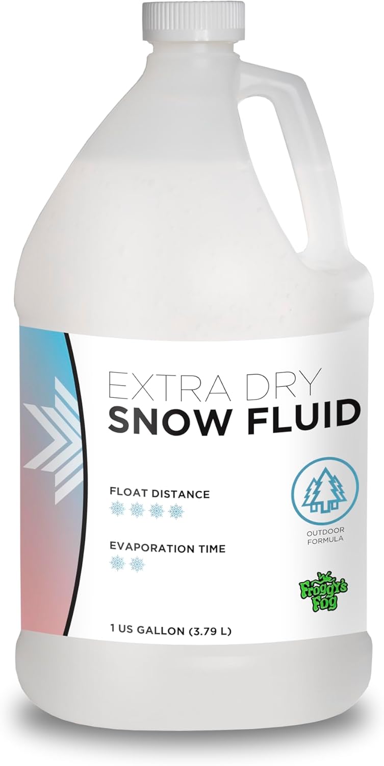 Froggy’s Flakes Snow Machine Fluid, Extra Dry Formula Snow Fluid with 30 Feet Float/Drop, 1 Gallon : Musical Instruments | Rental Froggy’s Flakes Snow Machine Fluid, Extra Dry Formula Snow Fluid with 30 Feet Float/Drop, 1 Gallon : Musical Instruments | Rental
